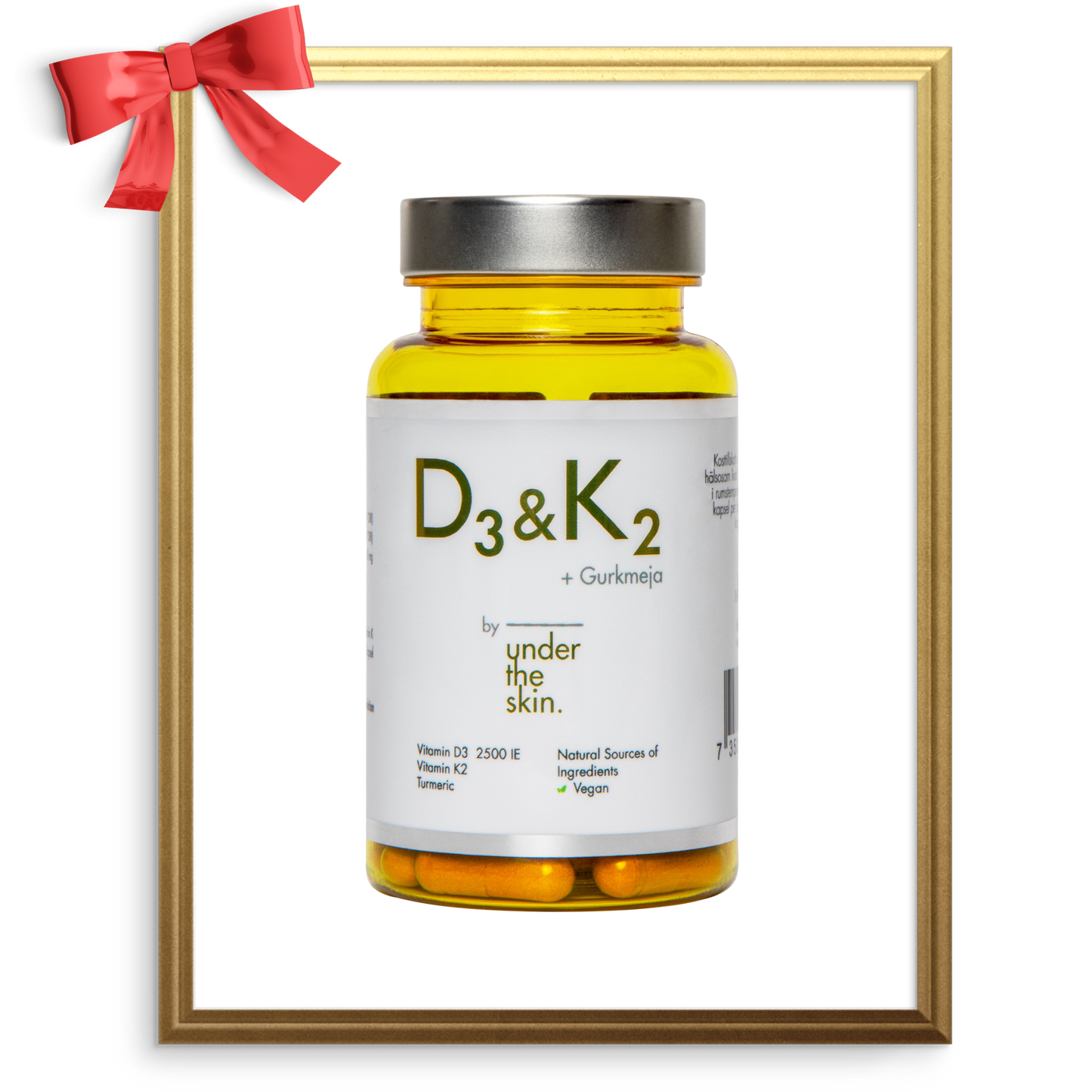 Vitamin D3 & K2 + Gurkmeja.