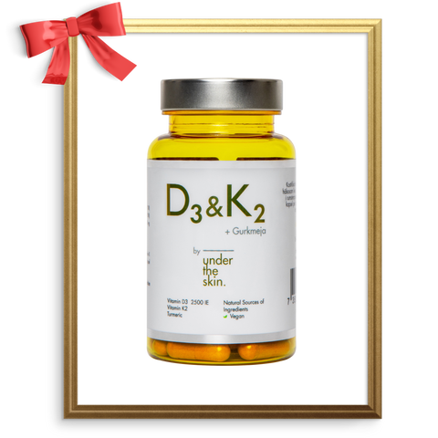 Vitamin D3 & K2 + Gurkmeja.